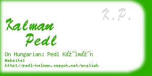 kalman pedl business card